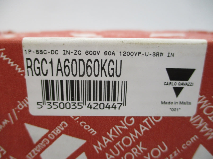 CARLO GAVAZZI RGC1A60D60KGU 600VAC 60A NSMP
