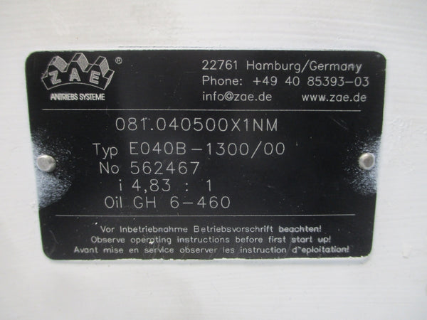 ZAE E040B-1300/00 081.040500X1NM 562467 NSNP