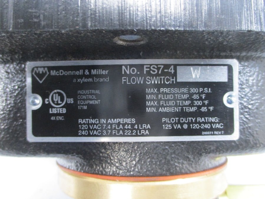 MCDONNELL & MILLER FS7-4W 120/240VAC 7.4/3.7A 300PSI NSNP