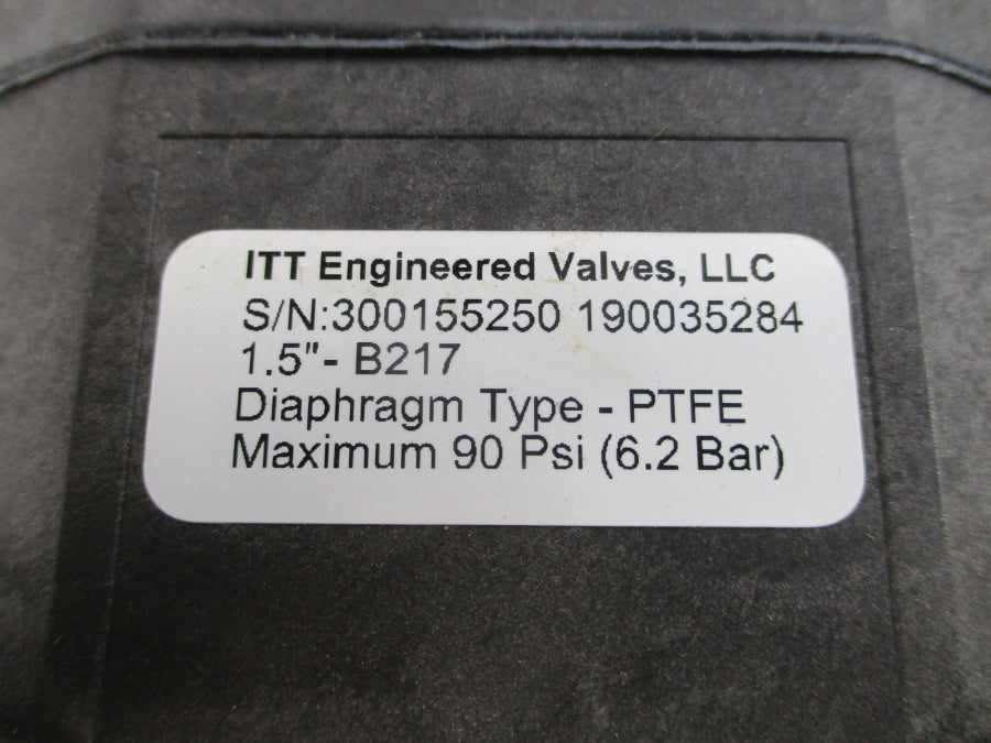 ITT 1.5-N-PN-B217 90PSI 1.5" NSNP