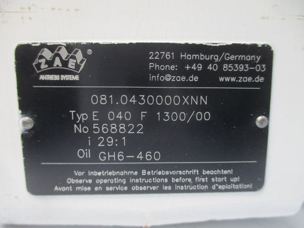 ZAE E040F1300/00 081.0430000XNN 568822 NSNP