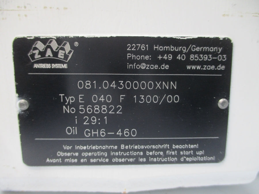 ZAE E040F1300/00 081.0430000XNN 568822 NSNP
