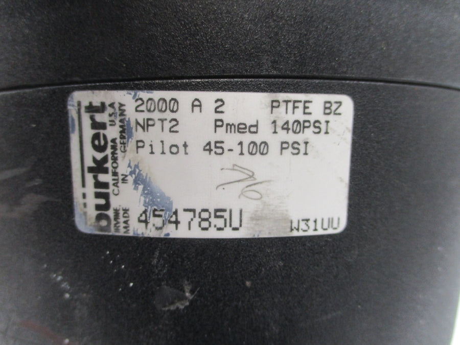 BURKERT 2000A2PTFEBZ 454785U 45-100PSI NSNP