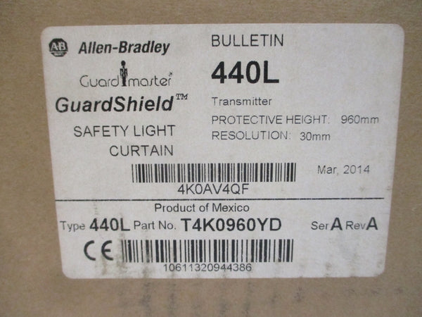 ALLEN BRADLEY 440L-T4K0960YD SER. A 24VDC REV. A NSMP
