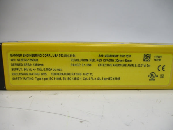 BANNER ENGINEERING SLSE30-1350Q8 24VDC NSNP