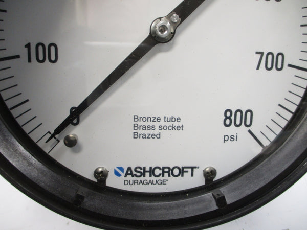 ASHCROFT 60-1379-AS-04L-800# 0-800PSI 6" NSMP