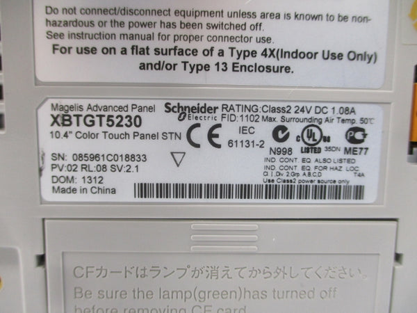 SCHNEIDER ELECTRIC XBTGT5230 24VDC 1.08A NSMP
