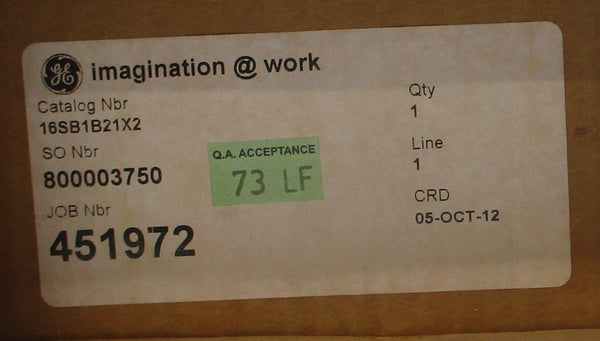 GENERAL ELECTRIC 16SB1B21X2 NSMP