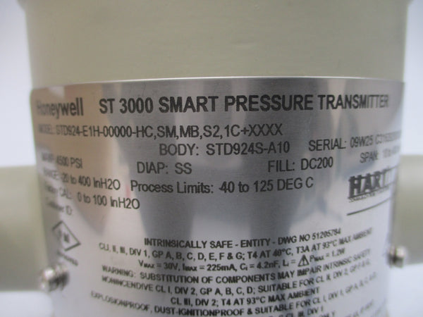 HONEYWELL STD924-E1H-00000-HC.SM.MB.S2.1C+XXXX 4500PSI NSMP