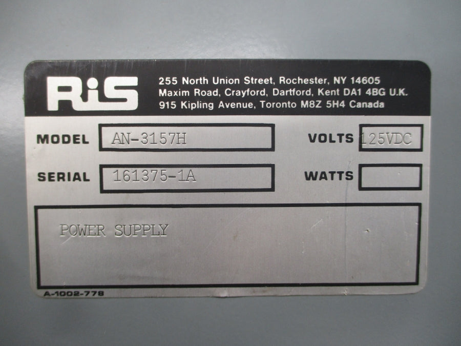 RIS AN-3157H 125VDC UNMP