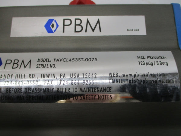 PBM PAVCL453ST-0075 120PSI NSNP