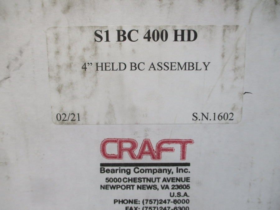CRAFT BEARING S1BC400HD 4" NSFS