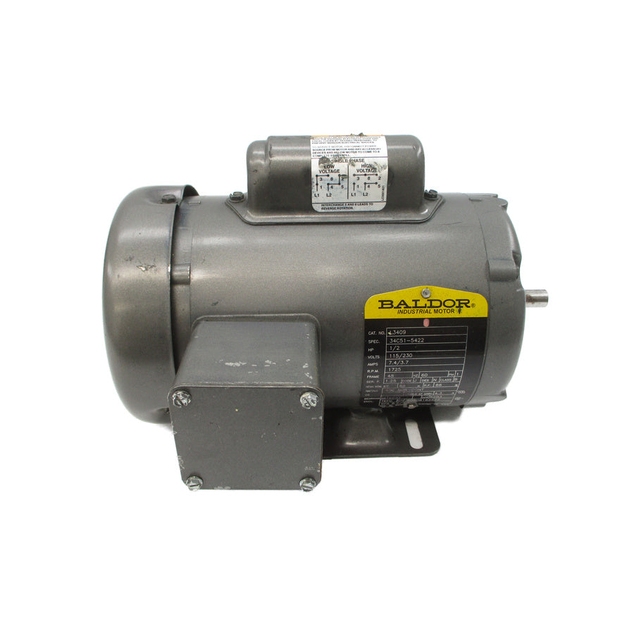 BALDOR L3409 34C51-5422 115/230V 7.4/3.7A NSNP