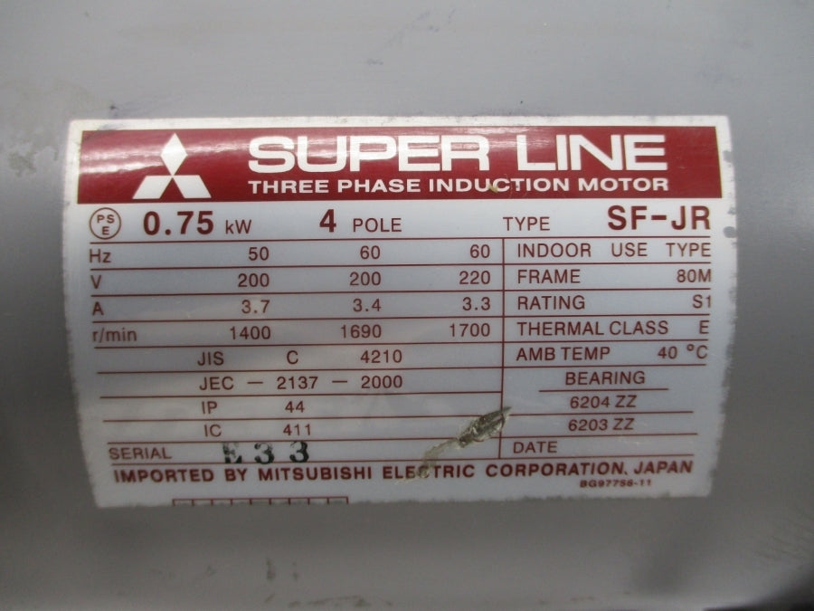 MITSUBISHI SF-JR 200/220V 3.4/3.3A NSNP