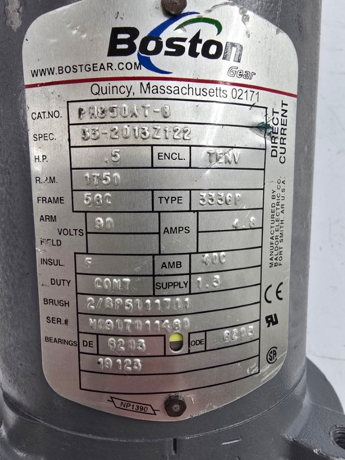 BOSTON GEAR PM950AT-B 33-2013Z122 90V 4.8A UNMP