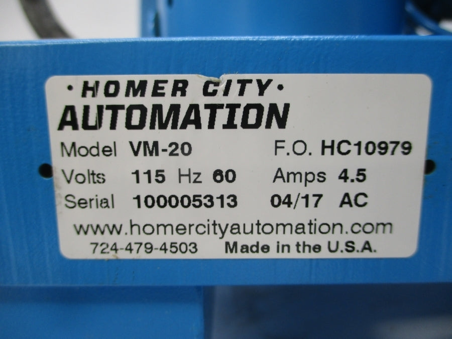 HOMER CITY AUTOMATION VM-20 115V 4.5A NSNP