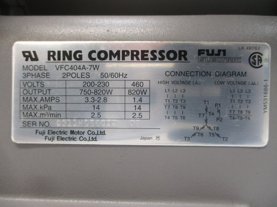FUJI ELECTRIC VFC404A-7W 200-230/460V 3.3-2.8/1.4A NSNP