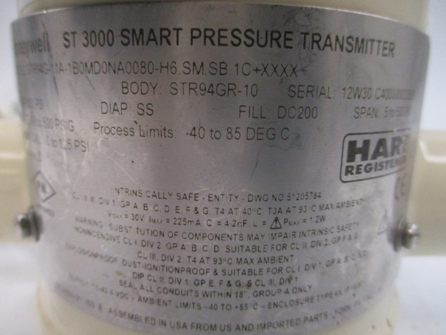HONEYWELL STR94G-11A-1B0MD0NA0080-H6.SM.SB.1C+XXXX 11-42.4VDC -9/500PSI UNMP