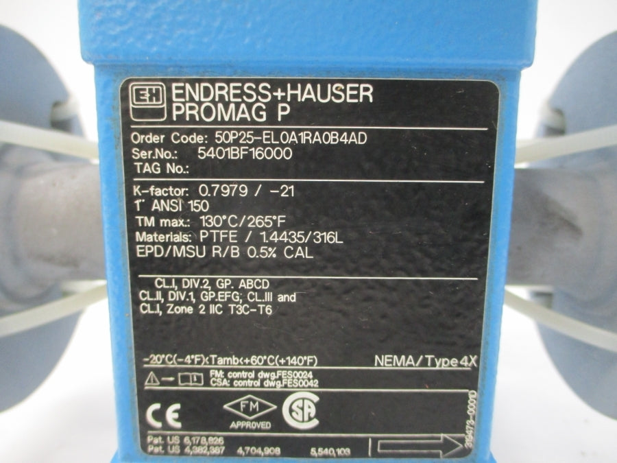 ENDRESS+HAUSER 50P25-EL0A1RA0B4AD 85-260VAC NSNP