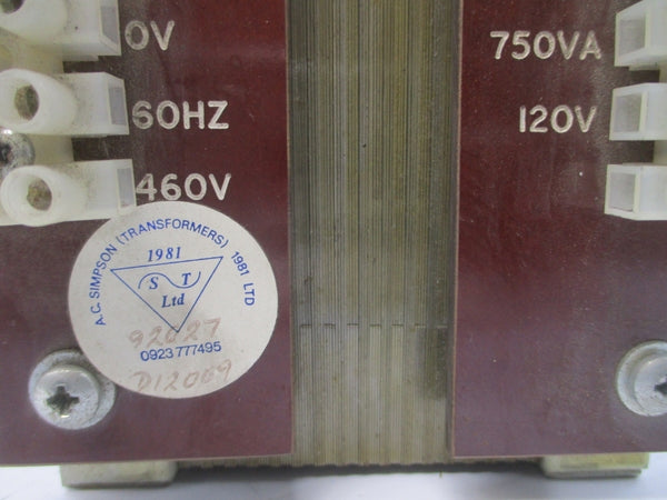 A.C. SIMPSON D12069 460V NSNP