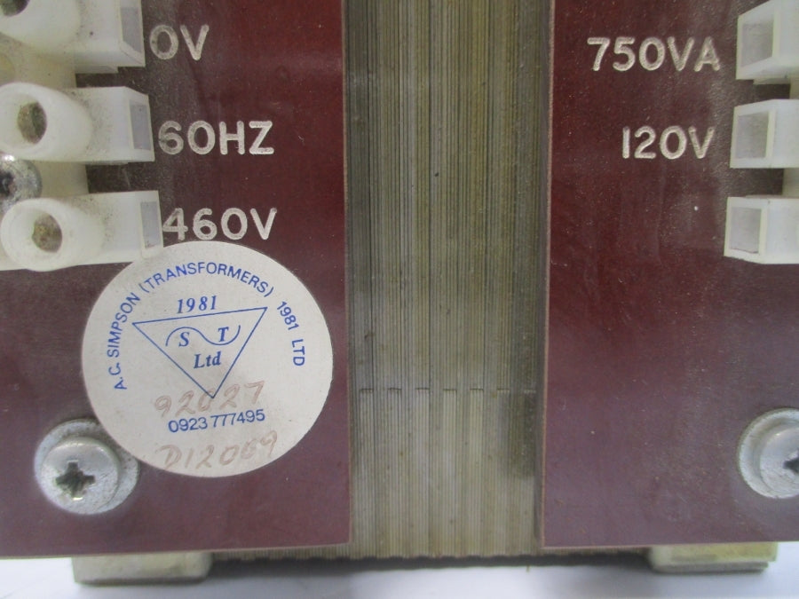 A.C. SIMPSON D12069 460V NSNP