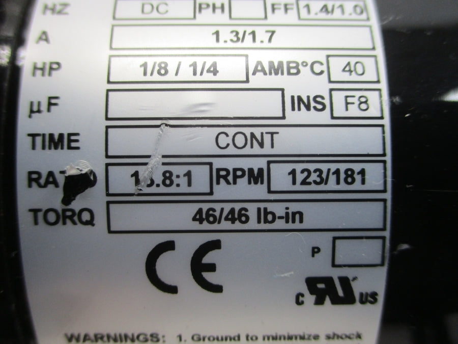 BODINE ELECTRIC 33A5BEPM-WX2 90/130VDC 1.3/1.7A NSNP