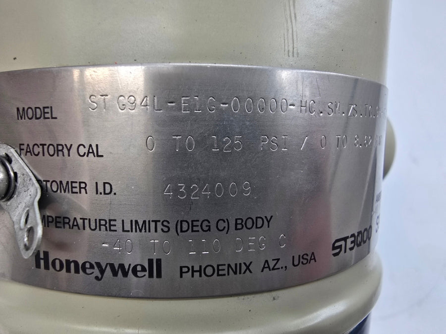 HONEYWELL STG94L-E1G-00000-HC.SM.ZS.TG.9X-B7AN 0-125PSI NSNP