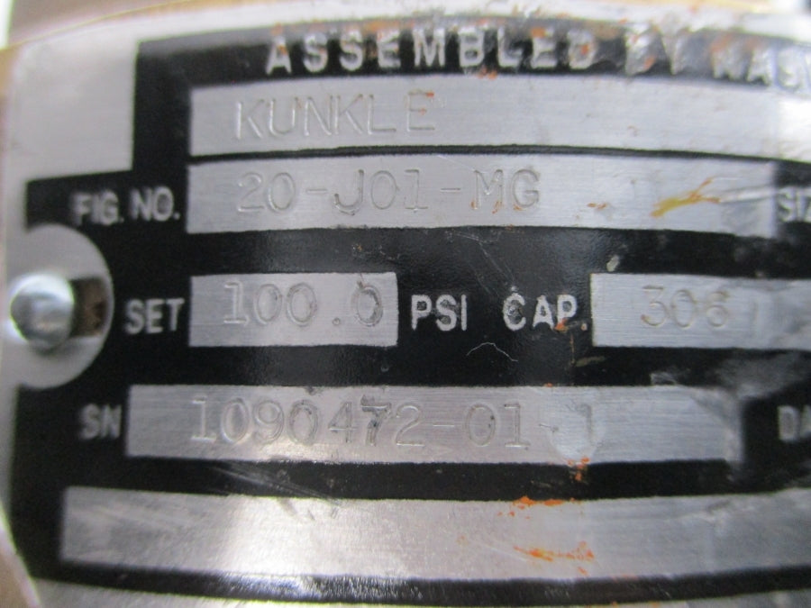 KUNKLE 20-J01-MG 100.0PSI 2-1/2" NSNP