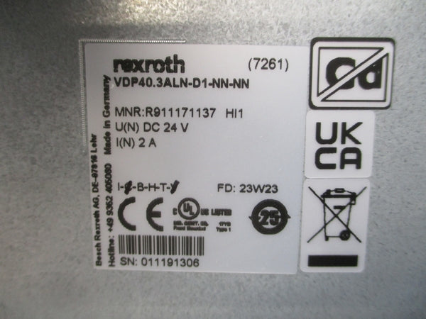 REXROTH VDP40.3ALN-D1-NN-NN R911171137 24VDC 2A NSNP