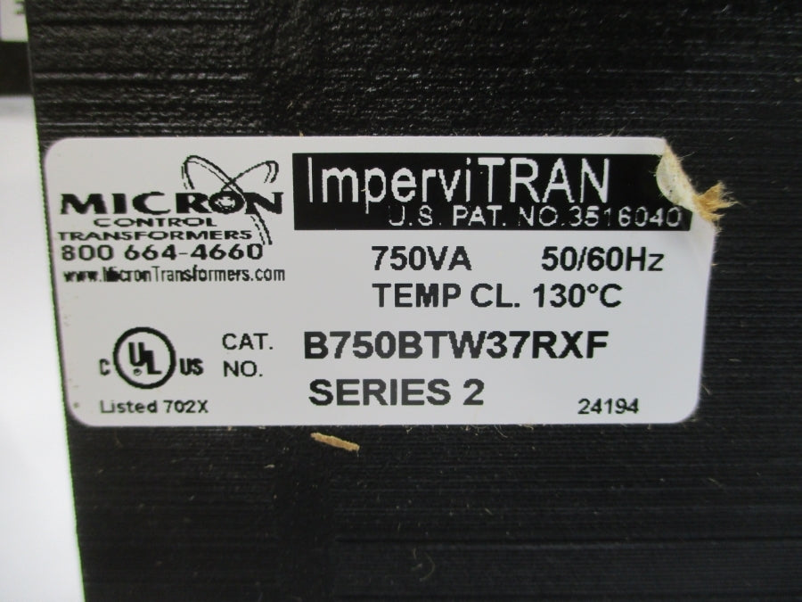 MICRON CONTROL TRANSFORMERS B750BTW37RXF SER. 2 230/460/575V NSMP