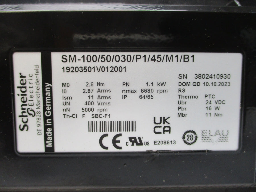 SCHNEIDER ELECTRIC SM-100/50/030/P1/45/M1/B1 19203501V012001 400VAC 2.87A NSMP
