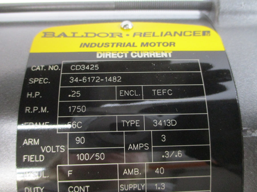 BALDOR CD3425 34-6172-1482 90/100V 3-.3/.6A NSMP
