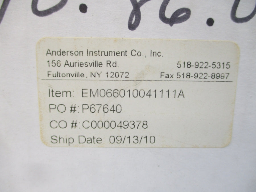 ANDERSON INSTRUMENT EM066010041111A 0-30PSI NSMP