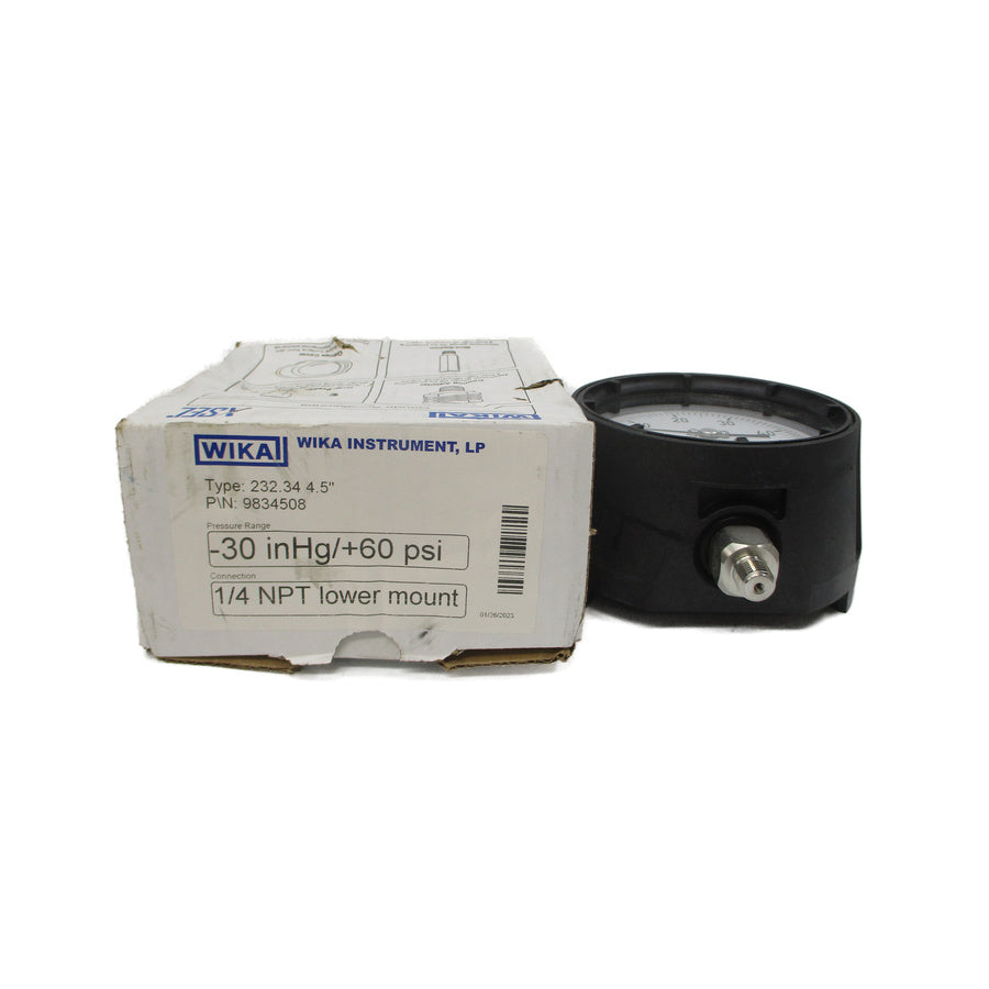 WIKA 232.34 9834508 -30INHG/+60PSI 4.5" NSMP