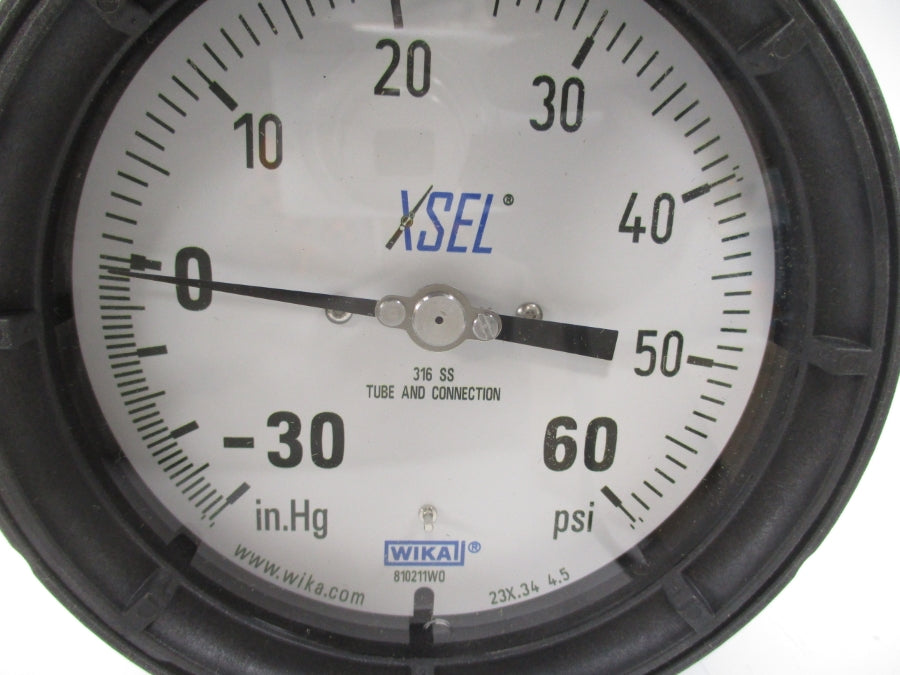 WIKA 232.34 9834508 -30INHG/+60PSI 4.5" NSMP