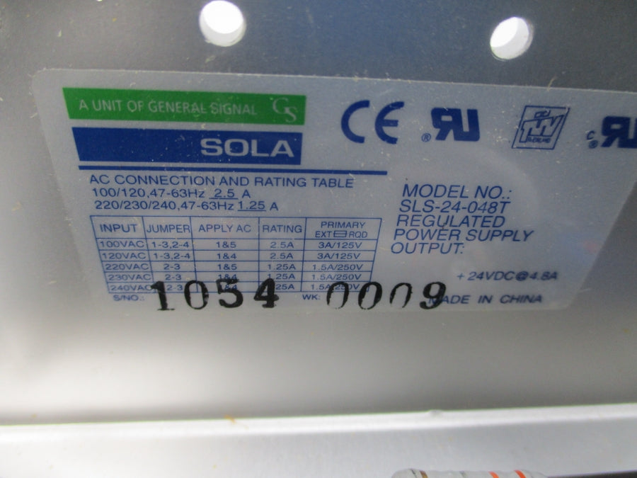 SOLA SLS-24-048T 240VAC 1.5A NSNP