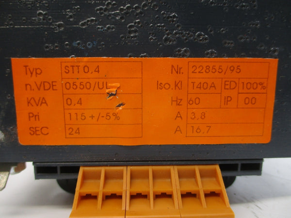TRANSFORMER STT0.4 22855/95 115V 3.8/16.7A NSNP