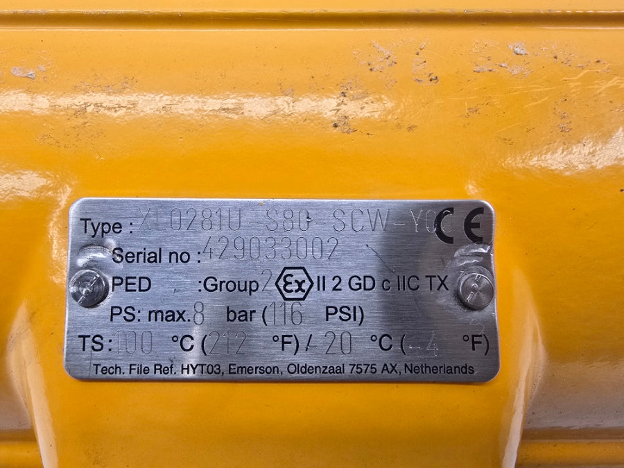 HYTORK XL0281U-S80-SCW-Y00 954466TTSWT5851R1 116PSI 2" NSNP