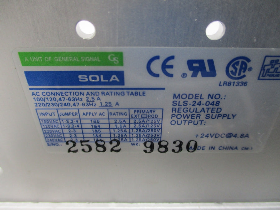 SOLA SLS-24-048 240VAC 1.25A NSNP