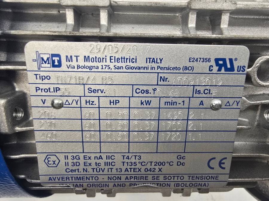 MOTORI ELETTRICI TN71B/4B5 460V 2.1/1.1A NSNP