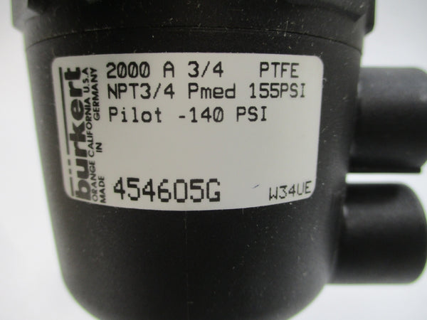 BURKERT 454605G 2000A 140PSI 3/4" NSMP