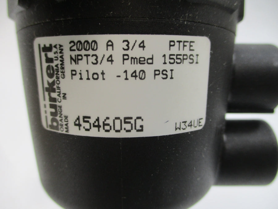 BURKERT 454605G 2000A 140PSI 3/4" NSMP