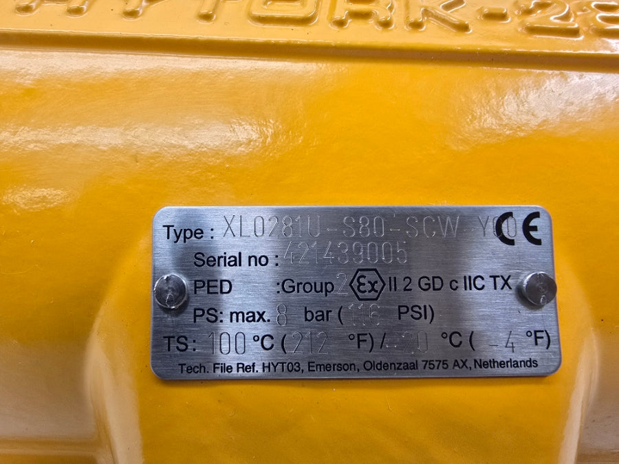 HYTORK XL0281U-S80-SCW-Y00 EIA-0281-S80-A00 116PSI NSMP
