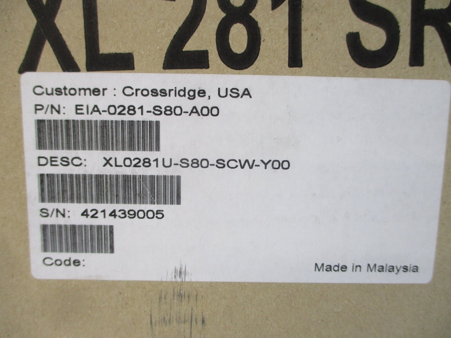 HYTORK XL0281U-S80-SCW-Y00 EIA-0281-S80-A00 116PSI NSMP