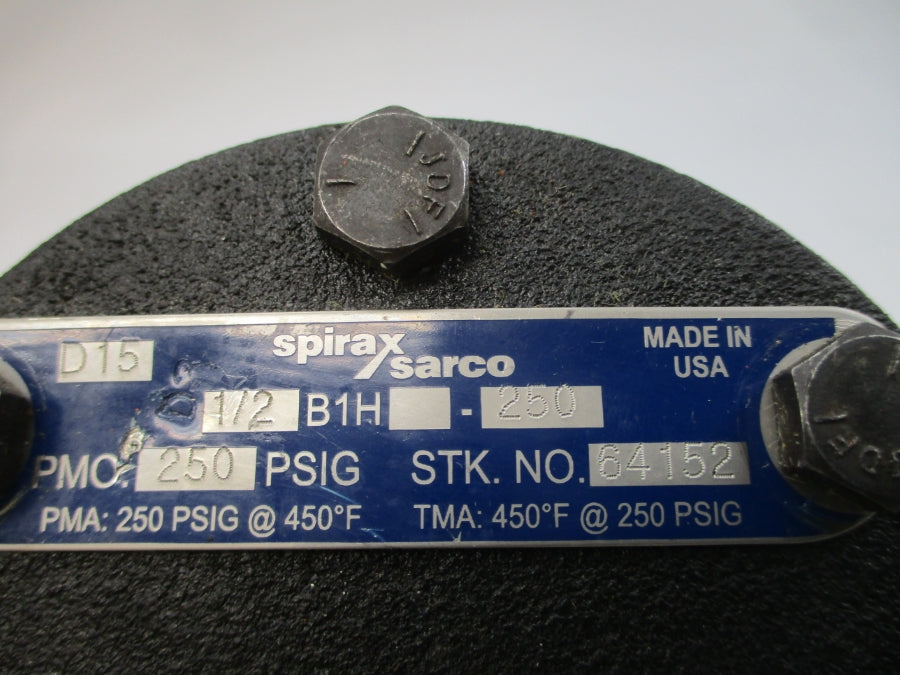 SPIRAX SARCO 64152 B1H-250 250PSI 450'F 1/2" NSNP