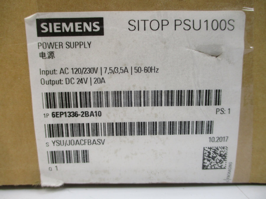 SIEMENS 6EP1336-2BA10 120/230VAC 7.5/3.5A NSMP