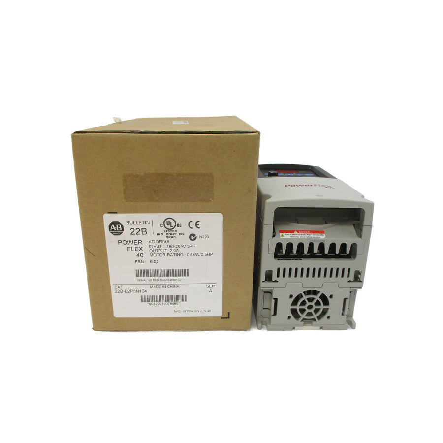ALLEN BRADLEY 22B-B2P3N104 SER. A F/W 6.02 180-264VAC 2.3A NSMP