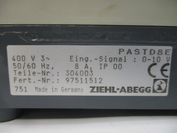 ZIEHL-ABEGG PASTD8E 400V 8A NSNP