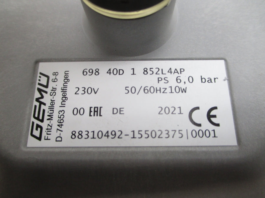 GEMU 69840D1852L4AP 230V 2" NSNP