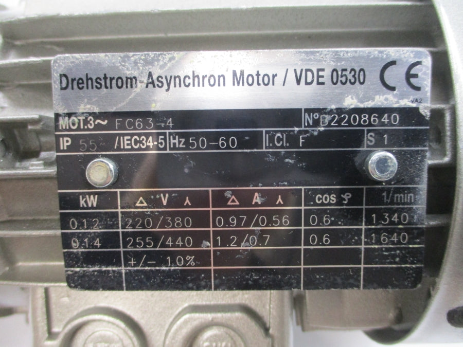 DREHSTROM-ASYNCHRON FC63-4 0602M00920M 440V 0.7A NSNP